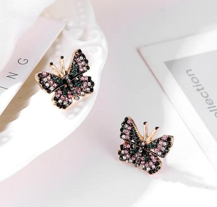 Butterfly Zircon Stud Earring