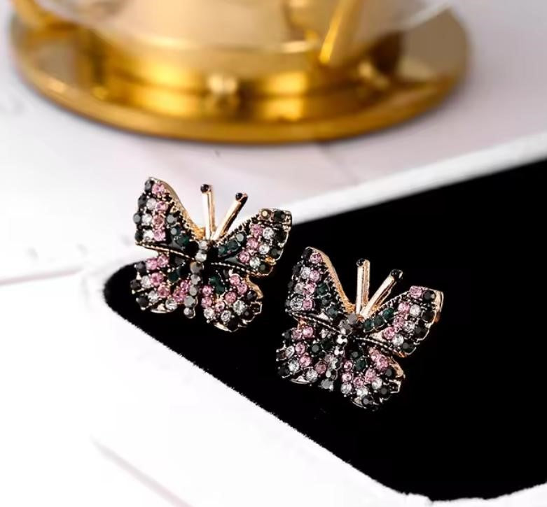 Butterfly Zircon Stud Earring