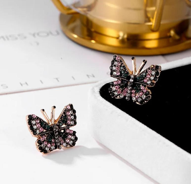 Butterfly Zircon Stud Earring