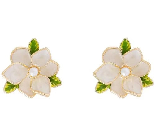 Pearl Flower Drop Earring