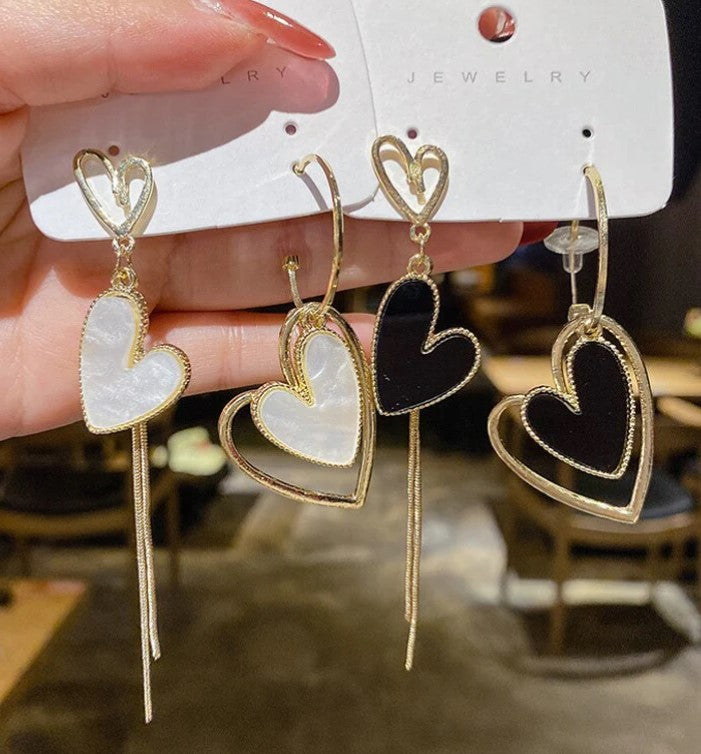 Love Heart Chain Long Earring