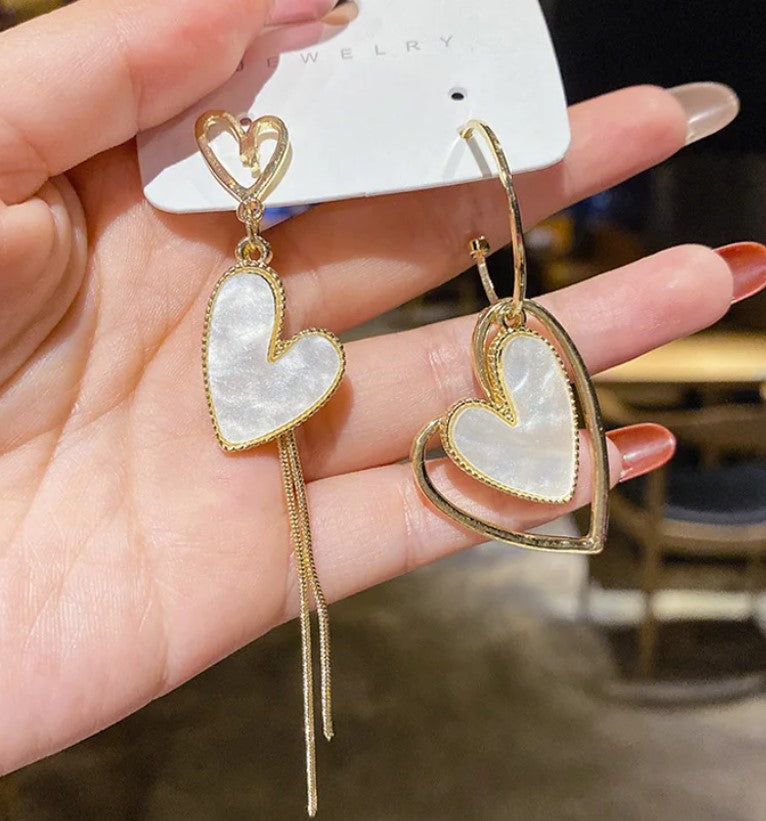 Love Heart Chain Long Earring