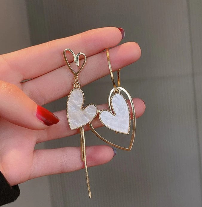 Love Heart Chain Long Earring