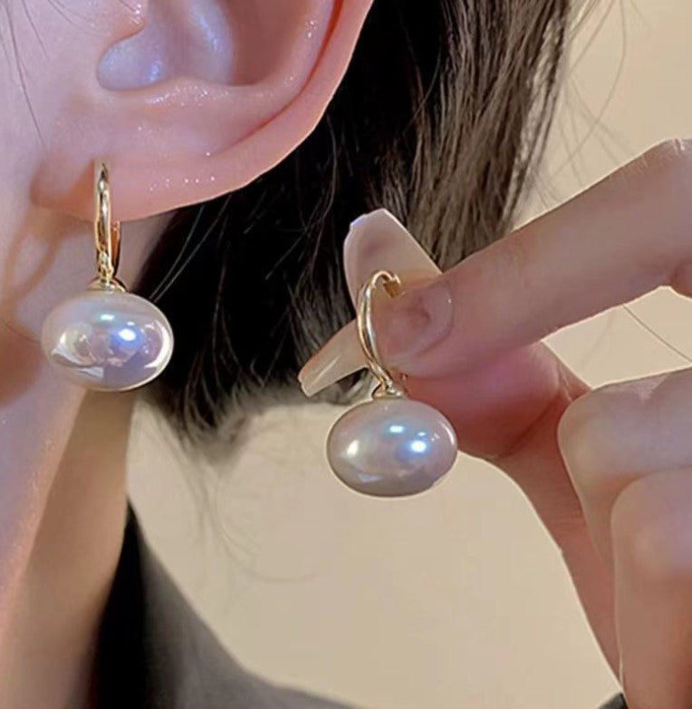 WHITE PEARLS KOREAN DROP EARRING