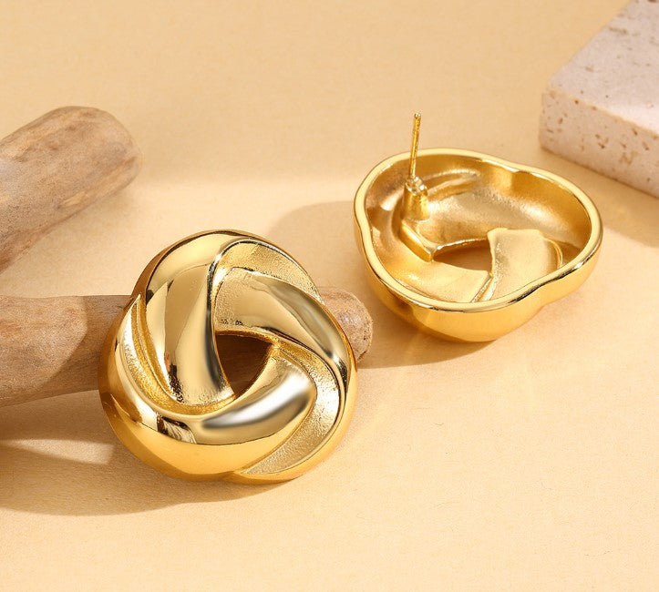 LOVE KNOTS ANTI TARNISH STUDS EARRINGS