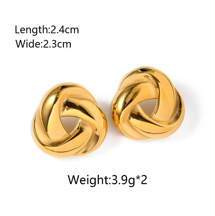 LOVE KNOTS ANTI TARNISH STUDS EARRINGS