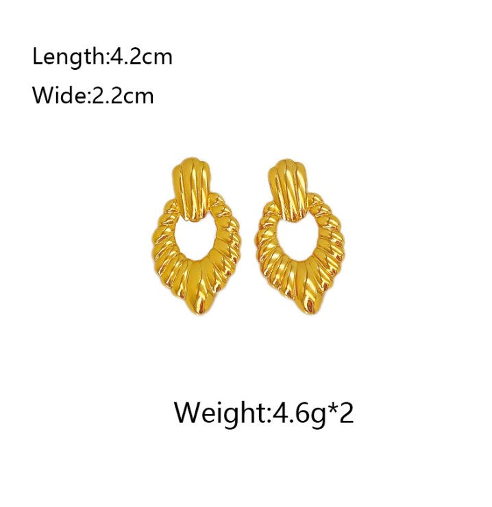 ELEGANT LOOPS ANTI TARNISH DROP EARRINGS
