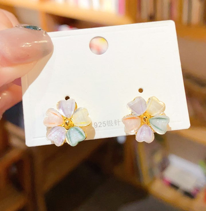SMALL STUDS FLOWER KOREAN EARRINGS