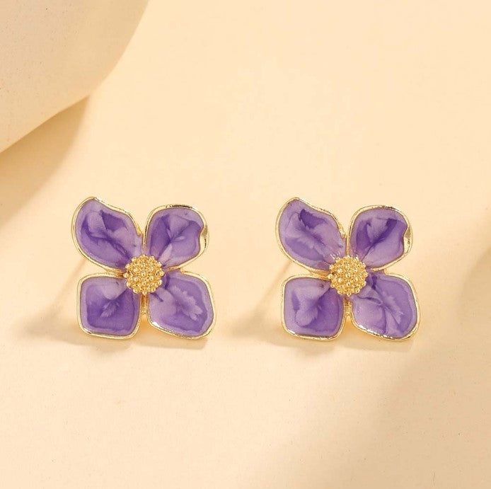 FLOWER STUDS KOREAN EARRINGS