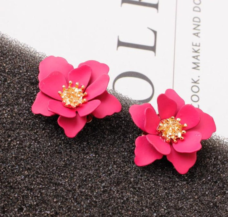 FLOWER STUDS KOREAN EARRINGS