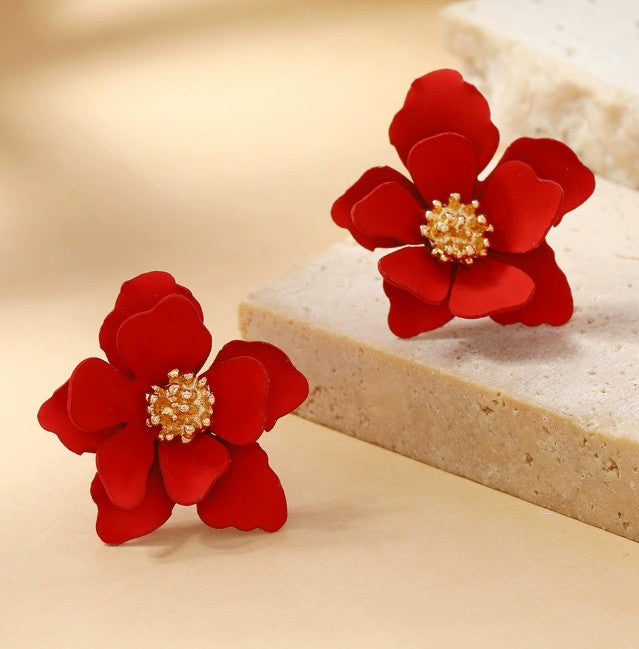 FLOWER STUDS KOREAN EARRINGS