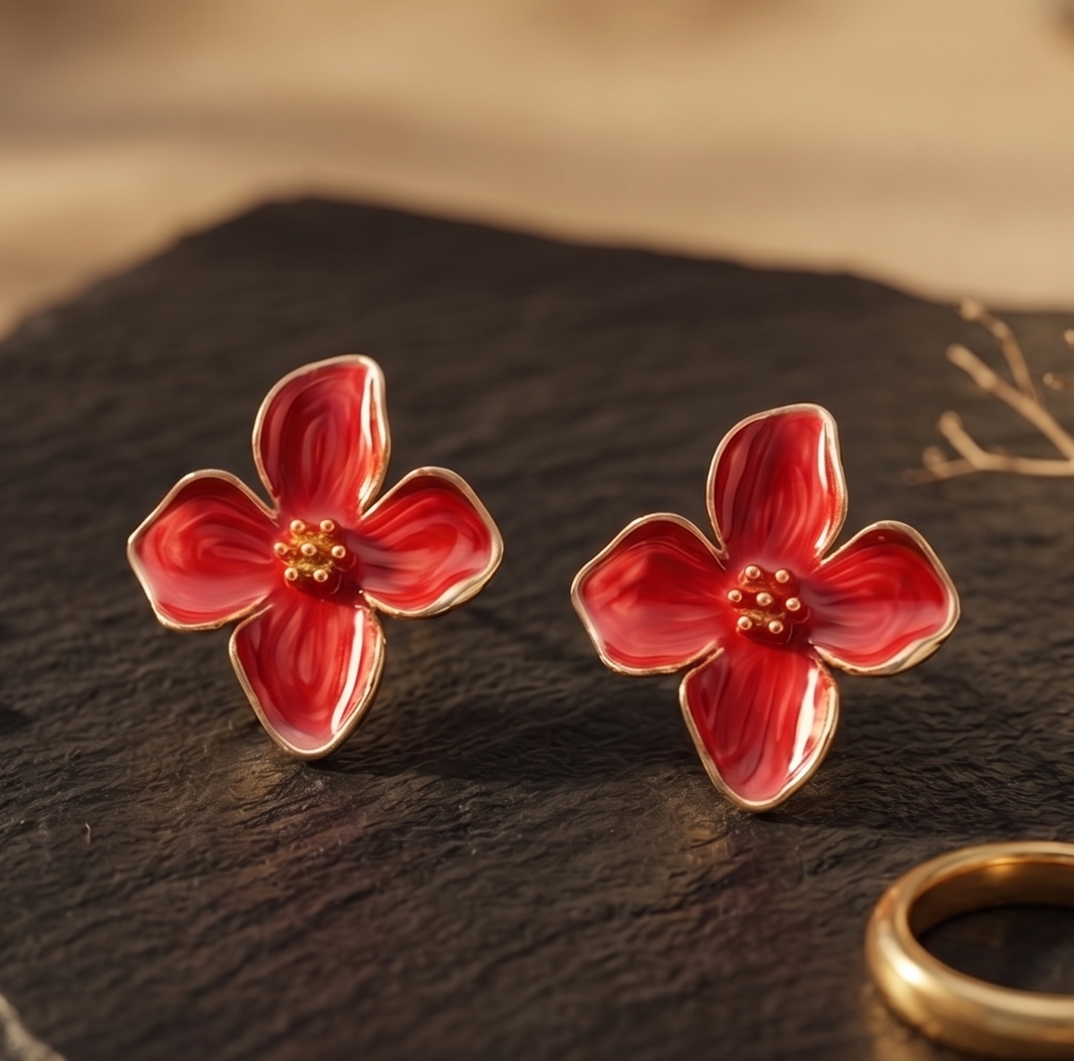 FLOWER STUD EARRINGS