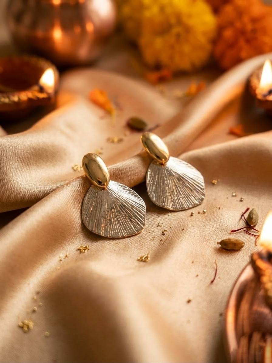 SILVER DROP KOREAN EARRINGS