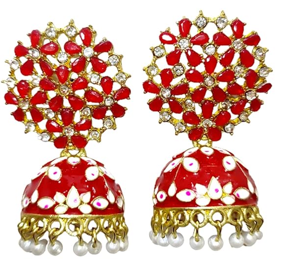 Flower Jhumki Stud Earring