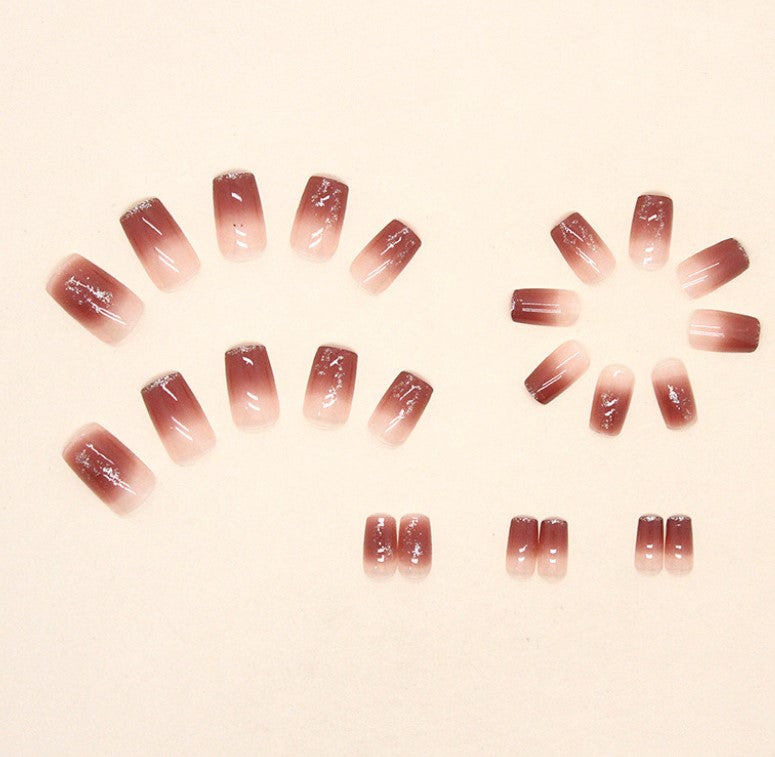 MEDIUM LONG 24 PC ARTIFICIAL NAILS MULTICOLOR W/ KIT