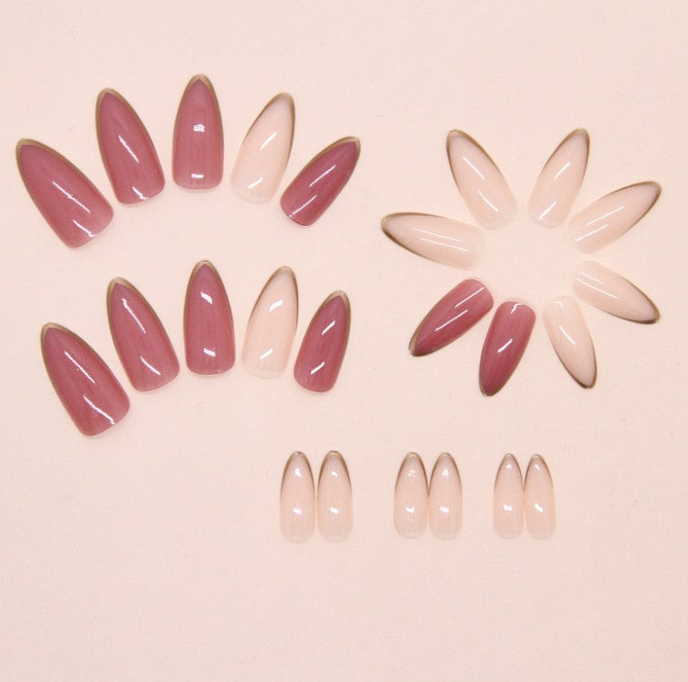 LONG 24 PC ARTIFICIAL NAILS NUDE PINK