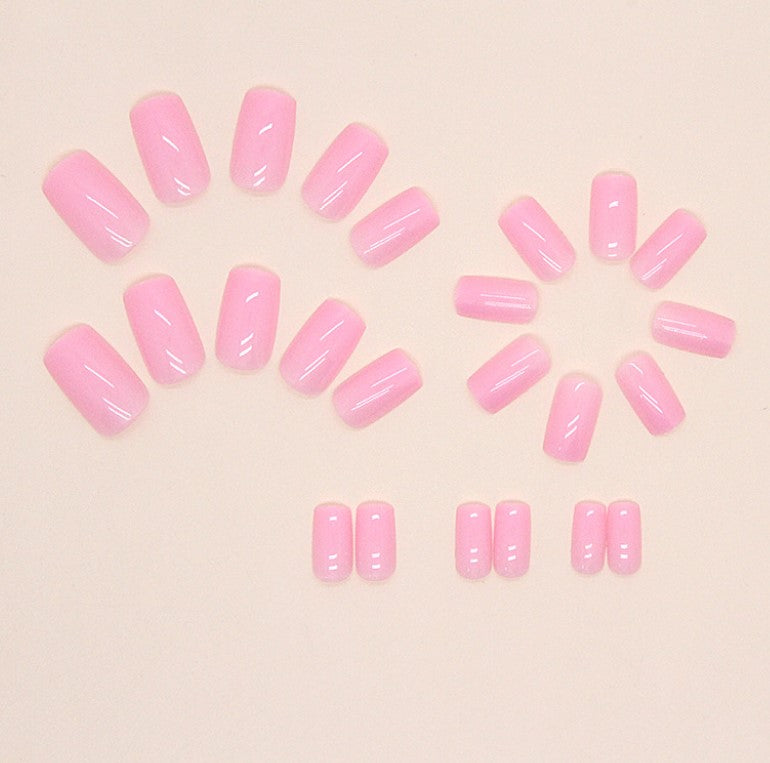 MEDIUM LONG 24 PC ARTIFICIAL NAILS PINK