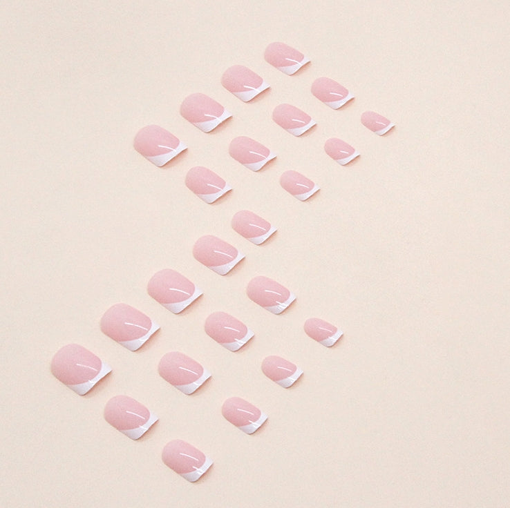MEDIUM SHORT 24 PC ARTIFICIAL NAILS PINK
