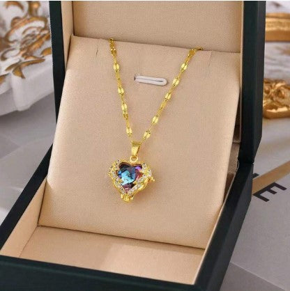 Heart Pendant Chain Necklace
