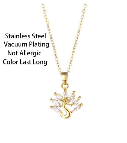 Peacock Pendant Chain Necklace