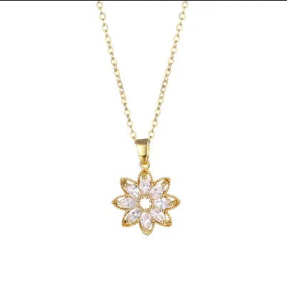 Sunflower Pendant Necklace