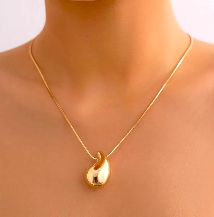 Teardrop Pendant Locket Necklace