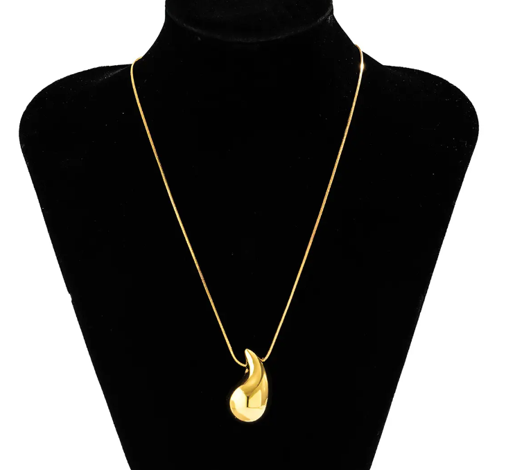 Teardrop Pendant Locket Necklace