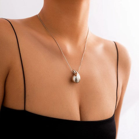 Teardrop Pendant Locket Necklace