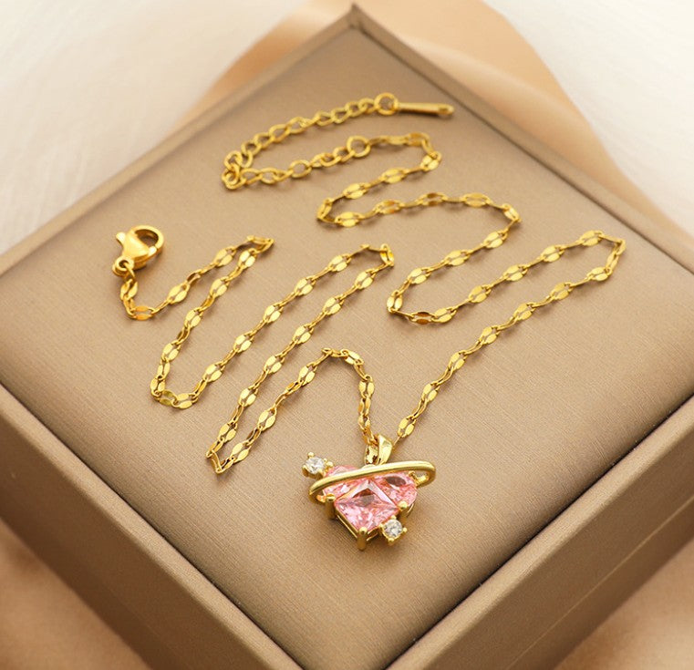HEART ANTI TARNISH STAINLESS STEEL NECKLACE