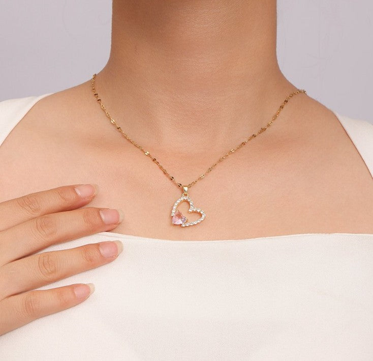 HEART ANTI TARNISH STAINLESS STEEL NECKLACE