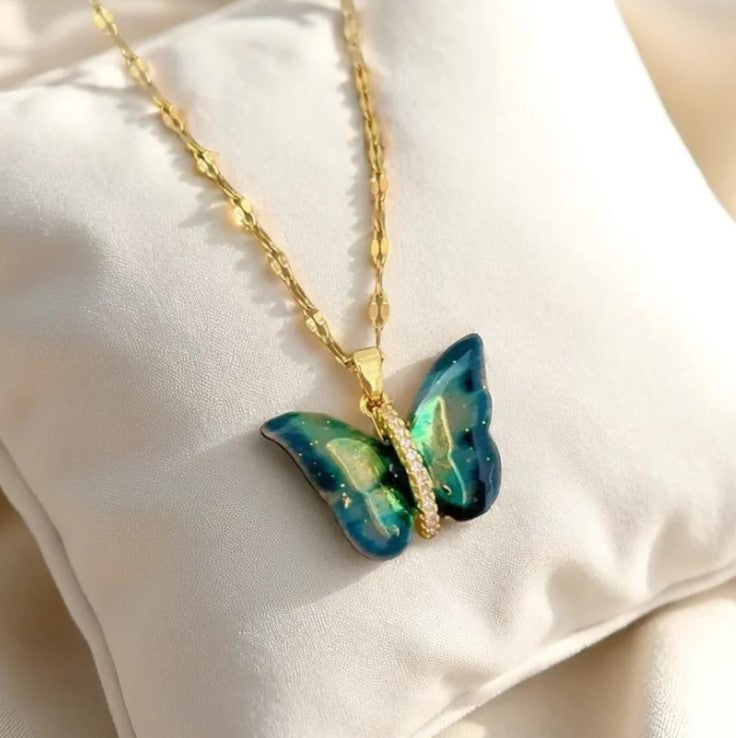 BUTTERFLY ANTI TARNISH STAINLESS STEEL NECKLACE