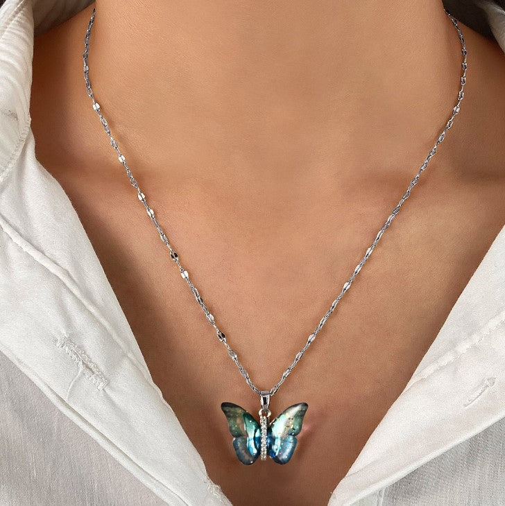 BUTTERFLY ANTI TARNISH STAINLESS STEEL NECKLACE