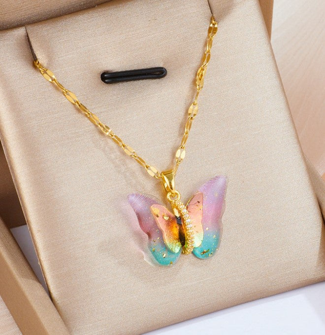 BUTTERFLY ANTI TARNISH STAINLESS STEEL NECKLACE