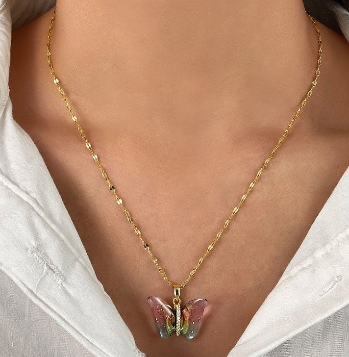 BUTTERFLY ANTI TARNISH STAINLESS STEEL NECKLACE