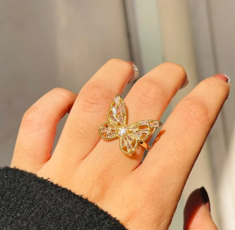 Butterfly Adjustable Finger Ring