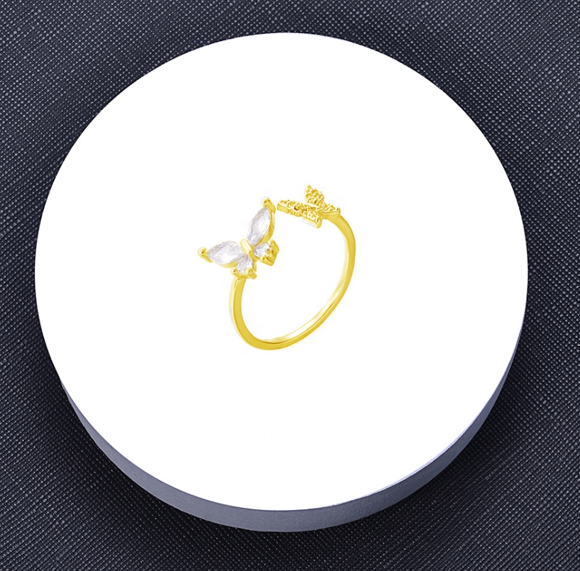 Small Butterfly Adjustable Finger Ring