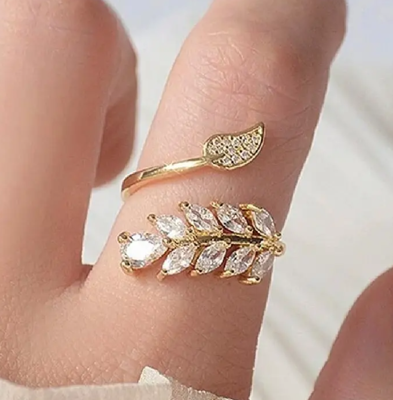 Leaf Adjustable Finger Ring