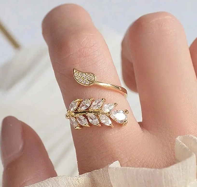 Leaf Adjustable Finger Ring