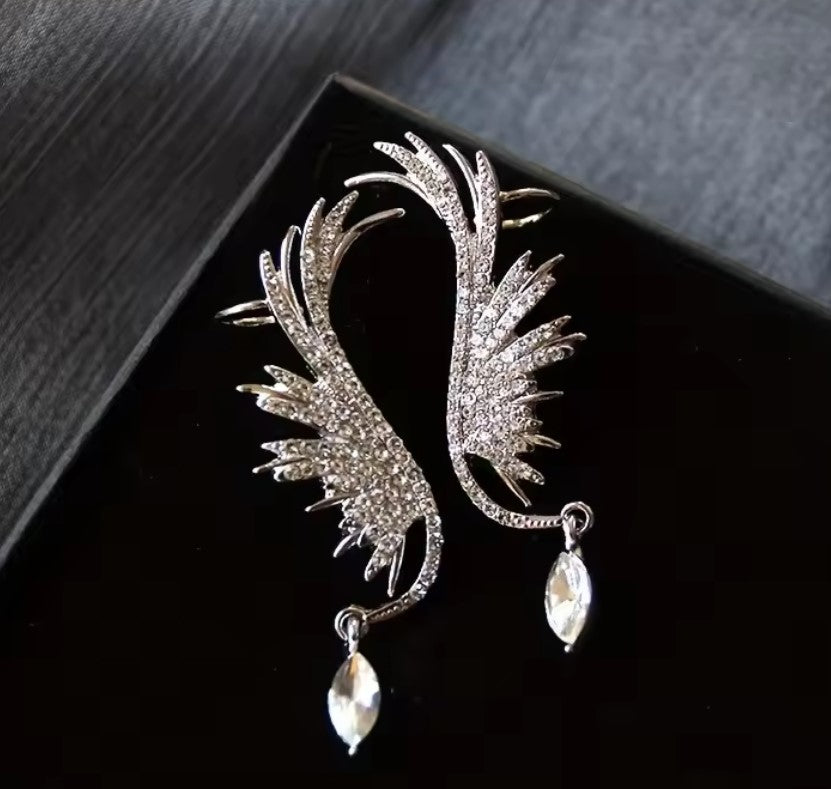 CRYSTAL WING EARCUFF EARRINGS