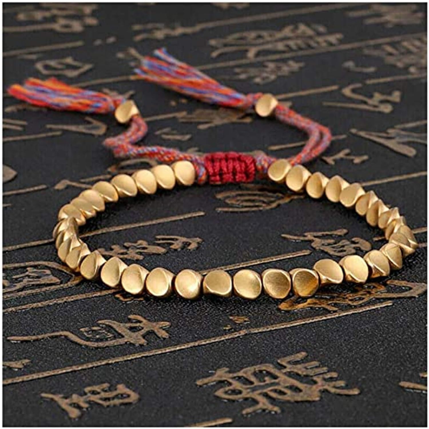 Adjustable Handmade Tibetan Copper Beads Bracelet