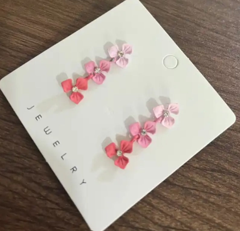 Crystal Flower Drop Earring