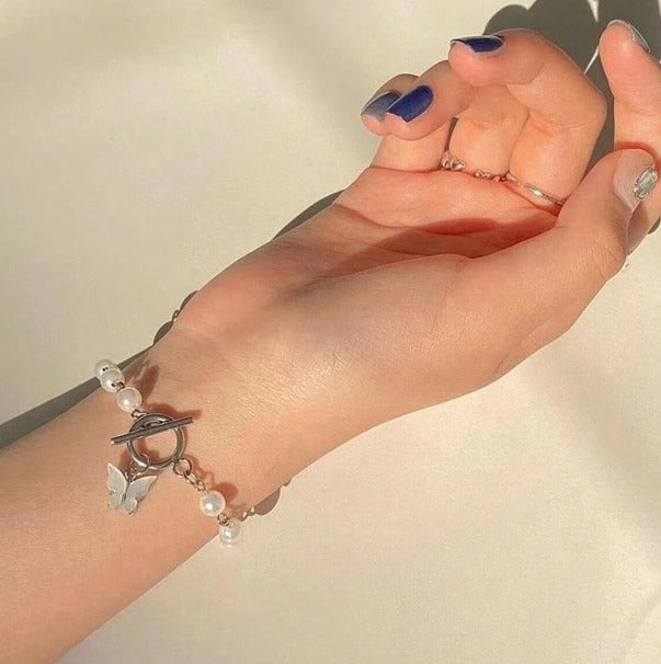 Butterfly Pearl Bracelet