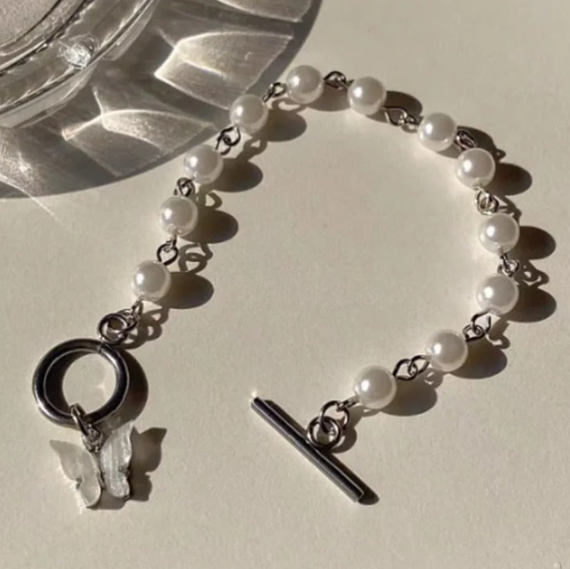 Butterfly Pearl Bracelet