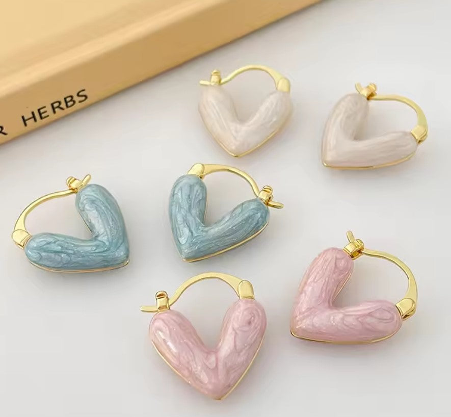 Love Heart Hoop Earring