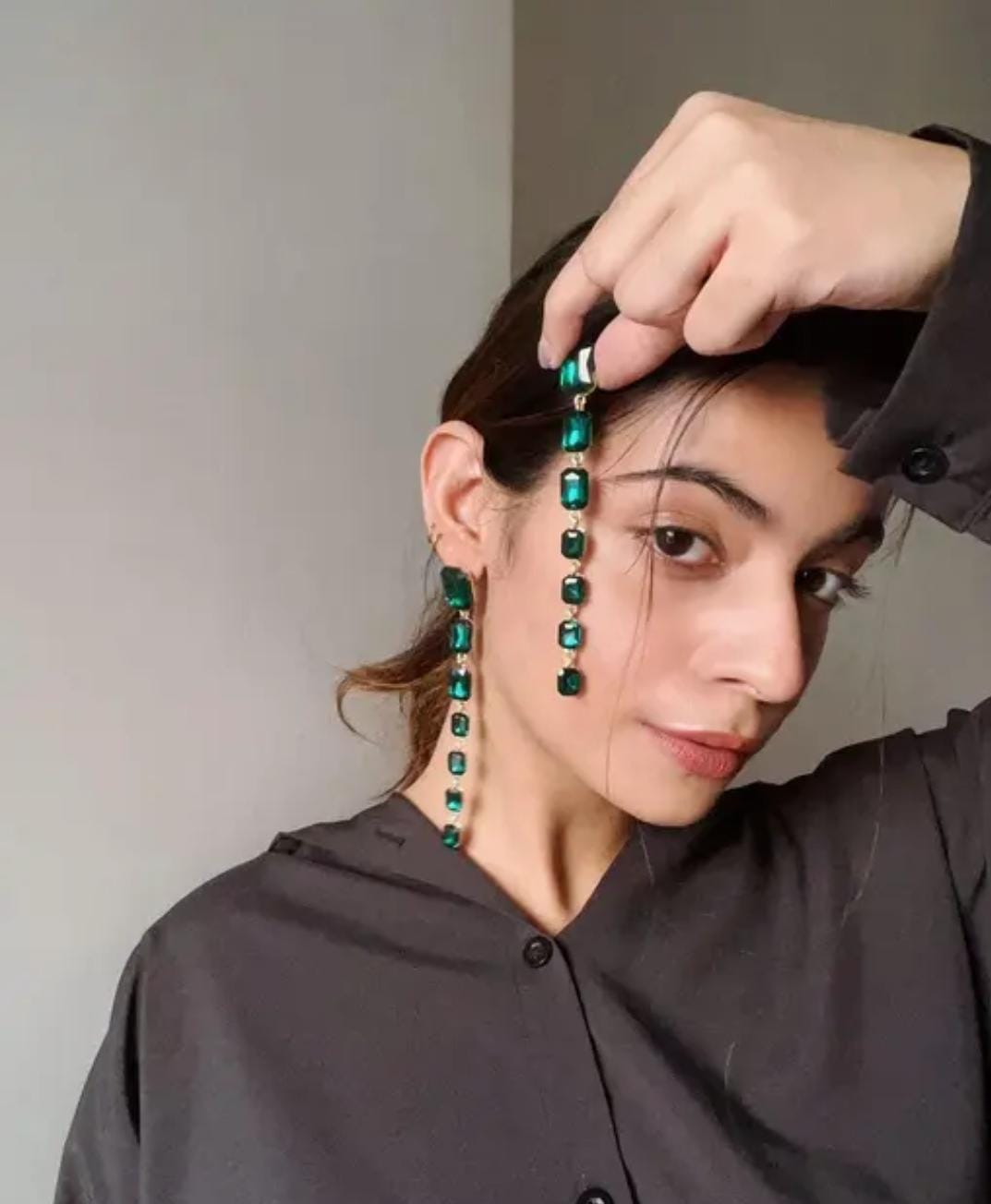 Gold-plated Stud / Drop Earring